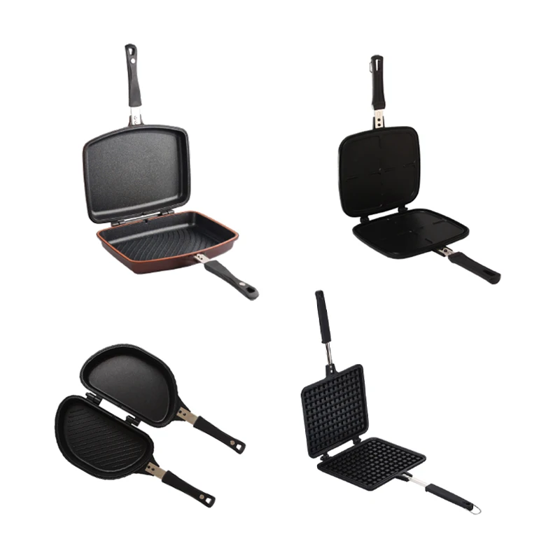 Лидер продаж, алюминиевая сковорода для гриля, двухсторонняя сковорода для омлета и блинов