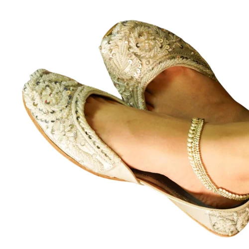 STONE AND NAGINA WORK KHUSSA SHOES FOR LADIES HOT SELLING BRIDAL PARTY WEAR KHUSSA SHOES FOR WOMENS BEAUTIFUL SOLID COLOURS OEM
