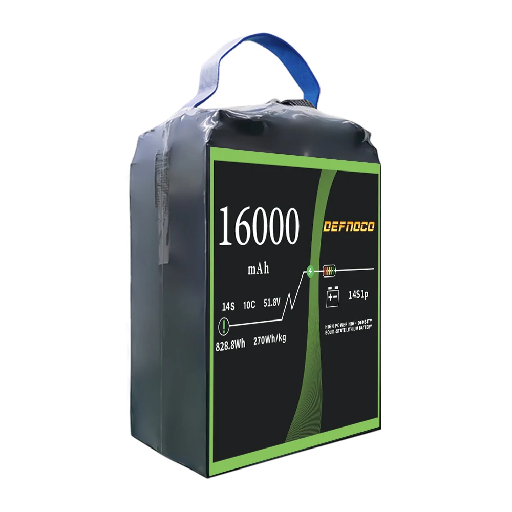 Индивидуальные 44 4 В 51 8 12S 14S 16000mah 22000mah 10C Lipo твердотельный Аккумулятор для сельскохозяйственного/гексакоптера/промышленного дрона