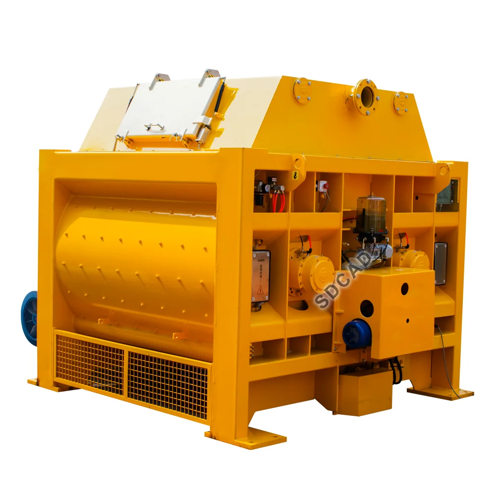 twin shaft concrete mixer allow for viewing whilst mixing JS series concrete mixer