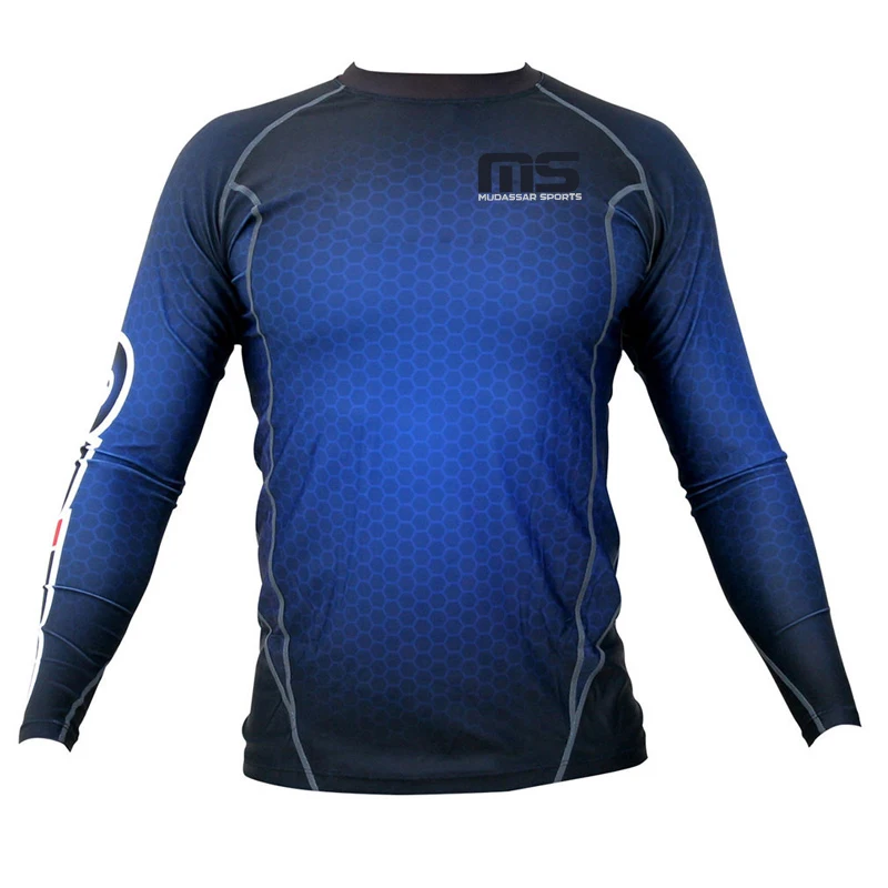 Hot Sale Custom Made Rash Guard Sublimation MMA Rashguard for Men Sportswear for Adults Rash Guard
