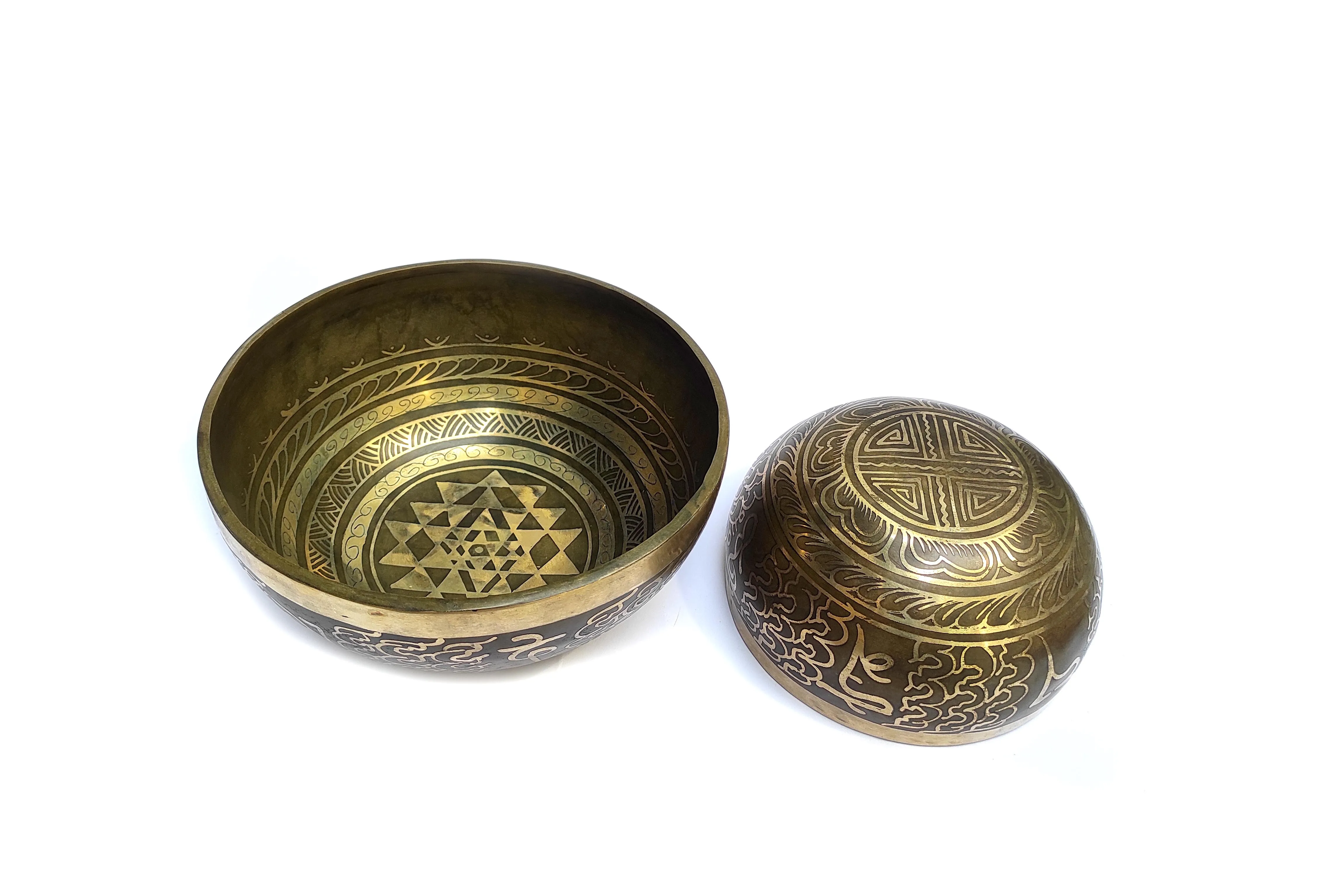 Высококачественная тибетская Поющая чаша ручной работы в стиле гималайской чакры с 7 чакрами для йоги медитации из бронзы латуни алюминия