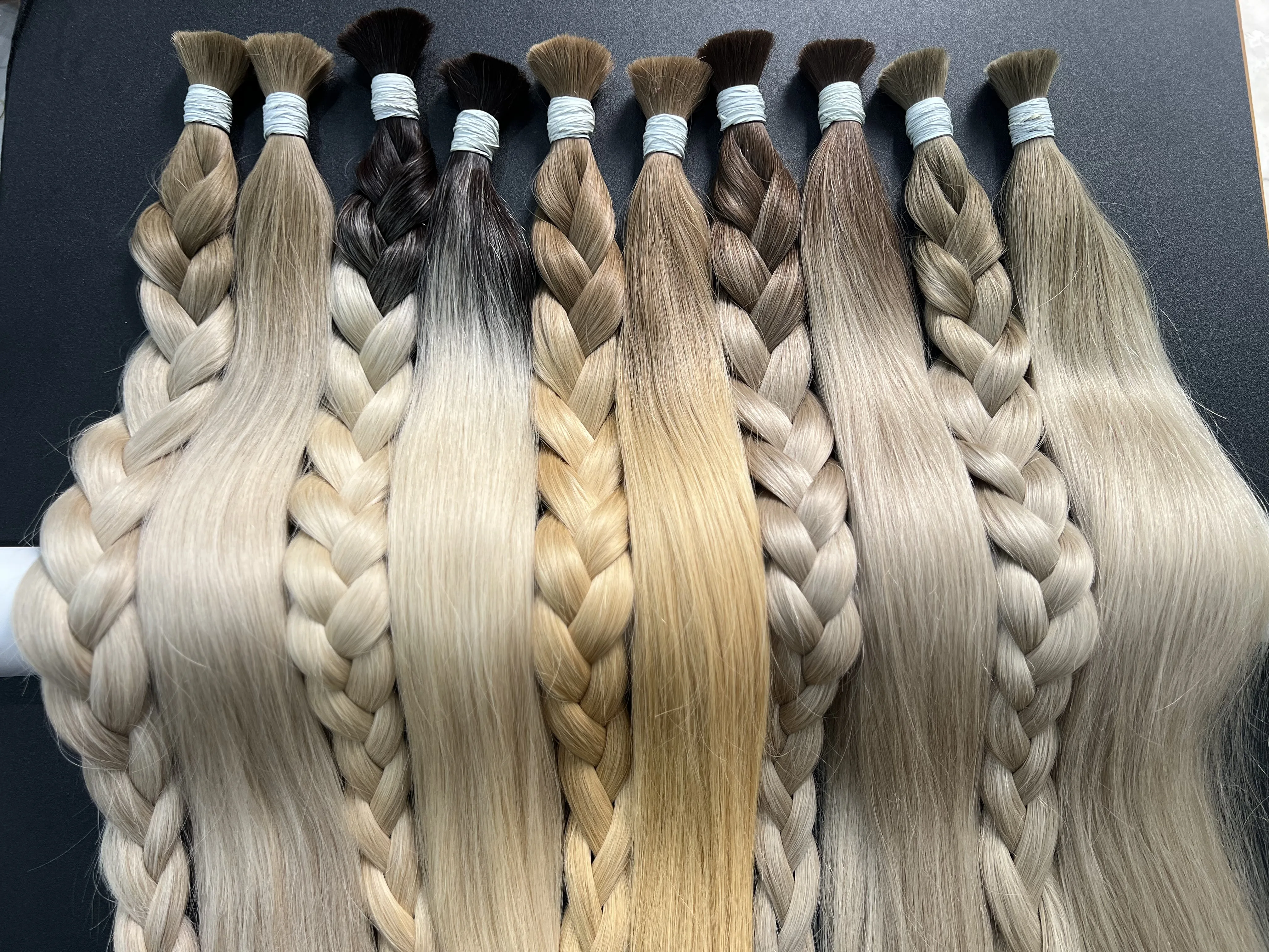 Blonde Human Hair Bundles Natural Looking Virgin Human Hair New Products
