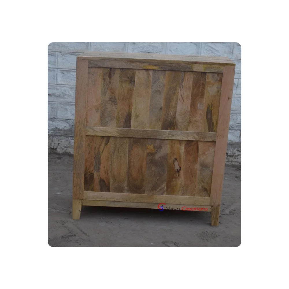 High Quality Indian Wooden 4 Drawer Chest Cabinet Cheap Mango Wood Furniture Indoor Modern Wood Furniture