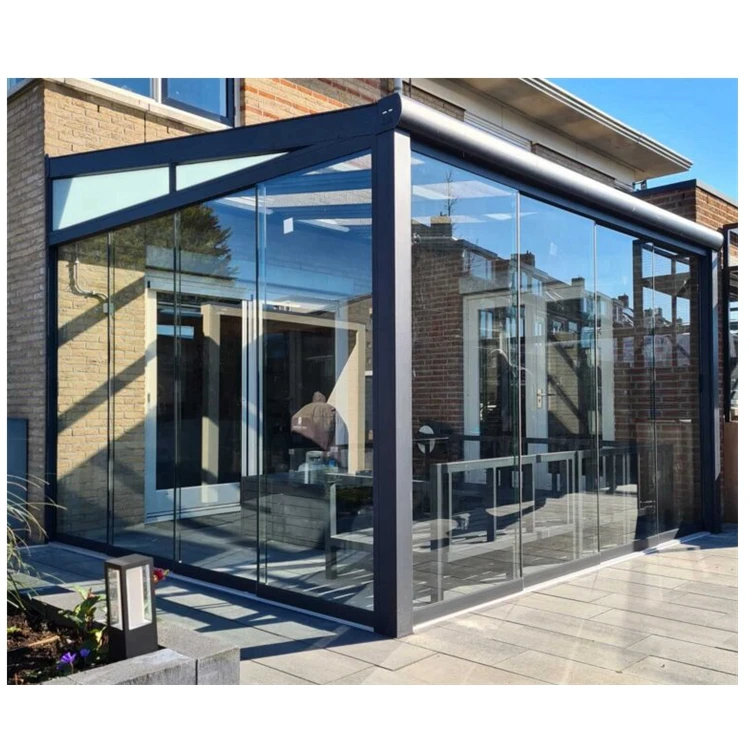 Aluminum Profile Veranda Outdoor Sunshine Glass Rooms Wintergarden  Sun House with Polycarbonate Roof