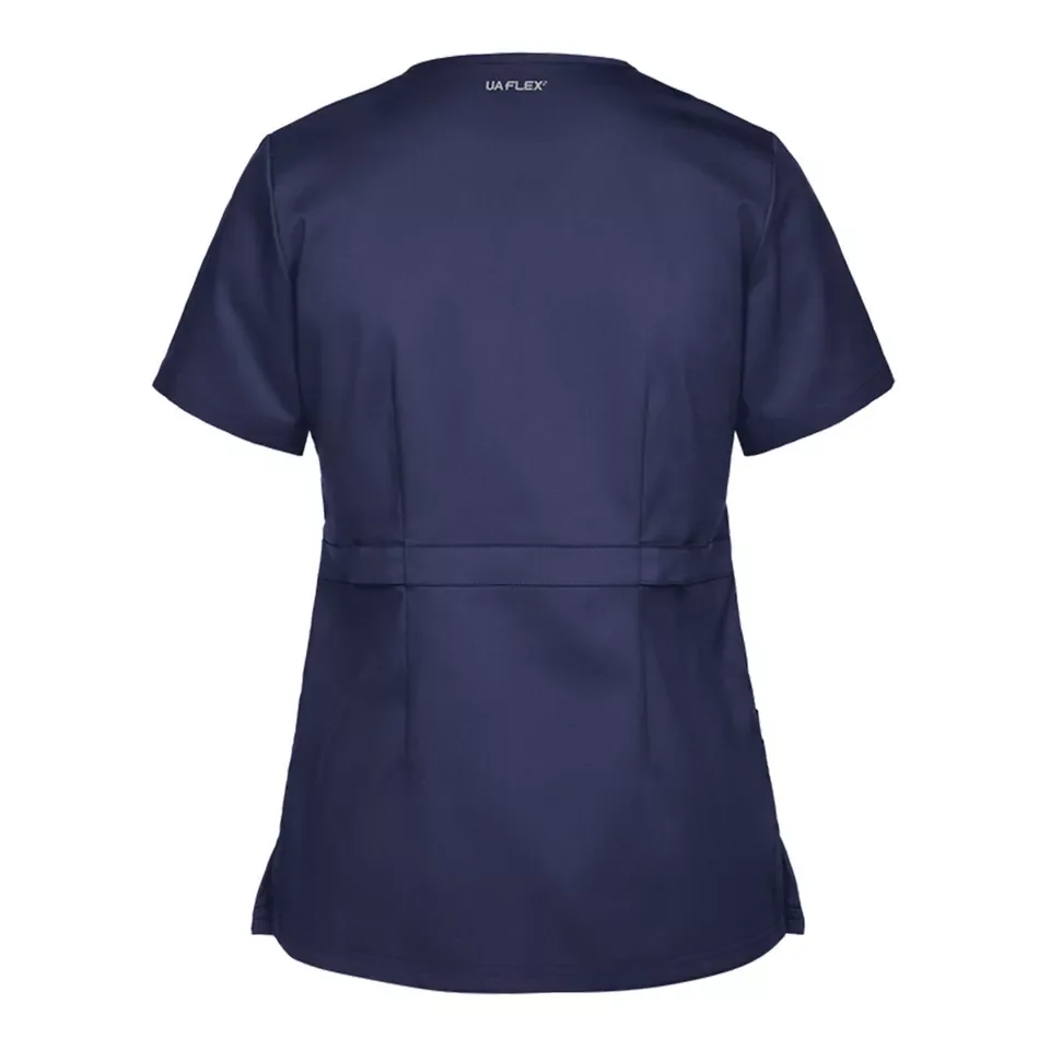 Print Casual Healthcare Comfortable Breathable Anti-ray Polyester Cotton Scrubs Nurse Short Sleeve Uniform Medical Scrubs OEM
