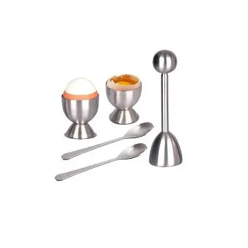 Best Selling Stainless Steel Breakfast Brunch Soft Boiled Egg Cups Holder Stand Boiler Steamer Serving Egg Holder
