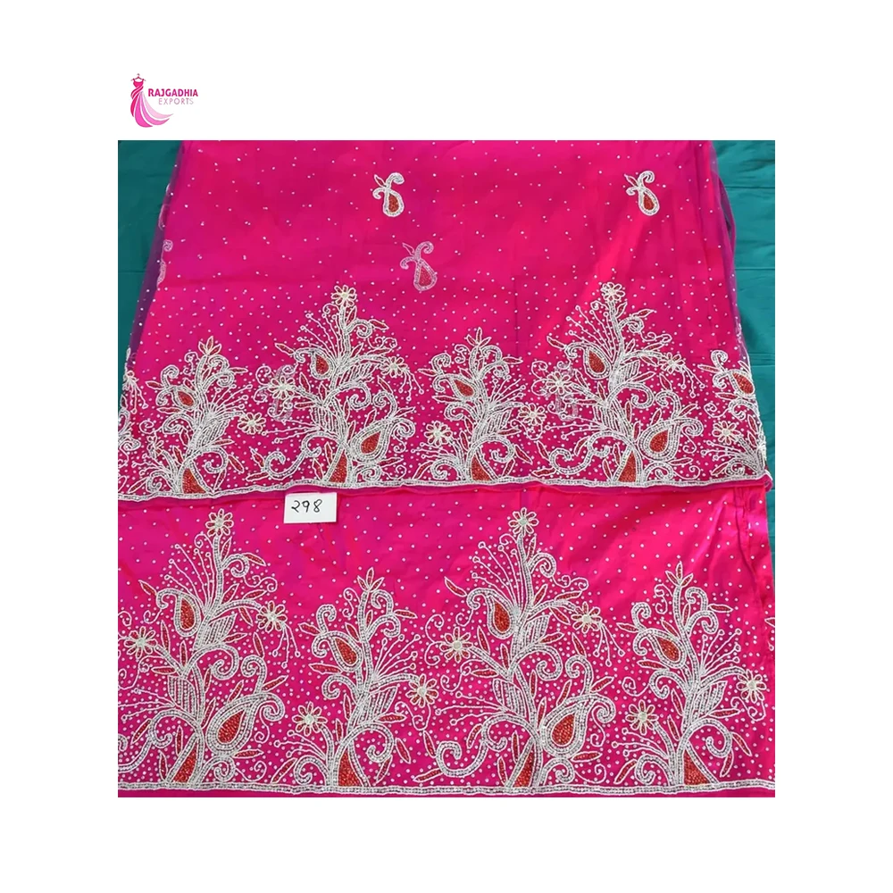 Rajgadhia Exports Beaded George Wrapper Nigerian Women African George Wrapper for Women