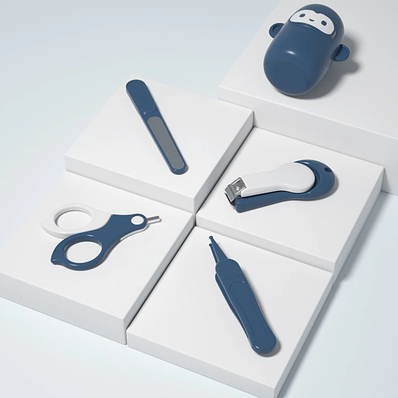 High Quality Newborn Baby Safety Nail Daily Use Health Cleaning Care Grooming Kit With Package Cute Baby Manicure Set