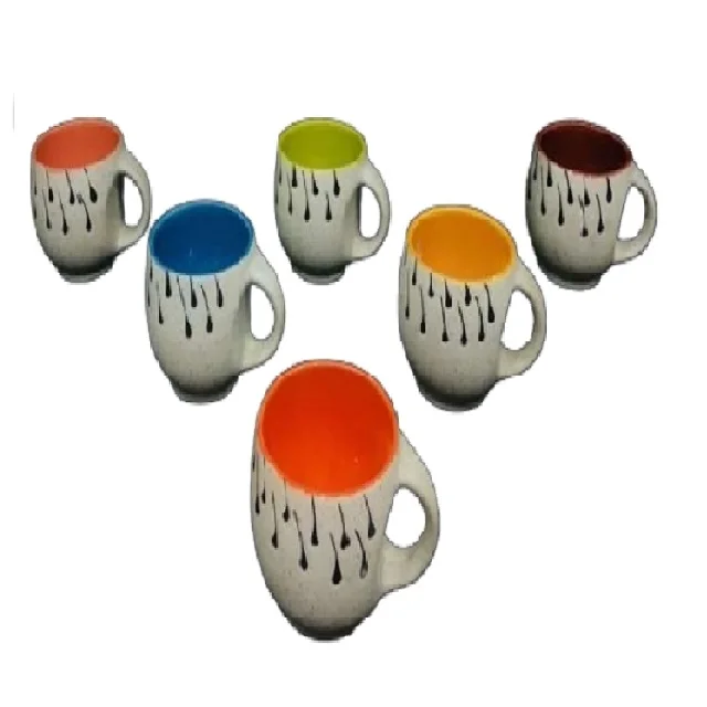 Eco-Friendly Traditional Ceramic Cup Set 100ml Terracotta Country Style for Home and Office Drinkware Amazing for Ins