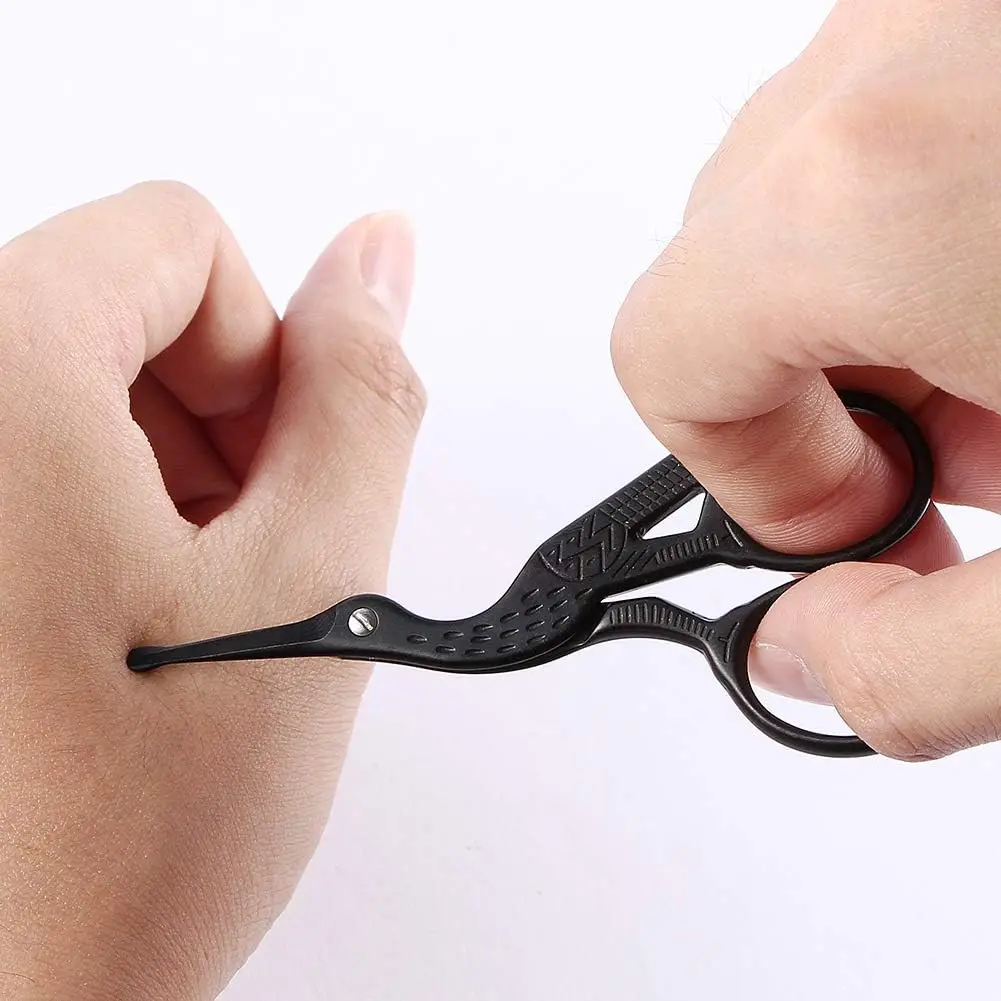 Direct Factory Nose Hair Scissors Curved Safety Blades with Rounded Tip for Trimming Small Nose Hair Scissors