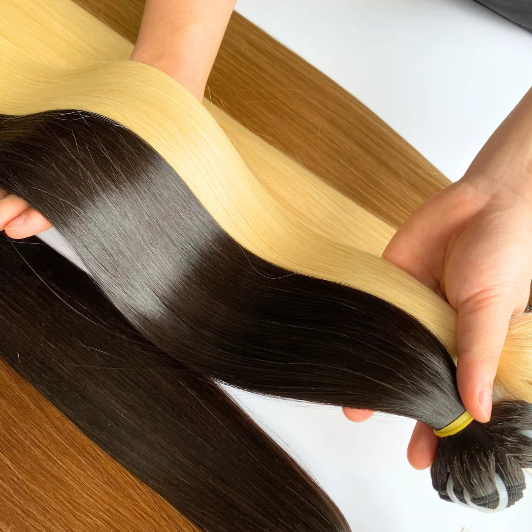 Natural Straight Weft Hair 100 Percent Vietnamese Human Hair Raw Virgin Human Hair Extensions, Wholesale Price From Factory