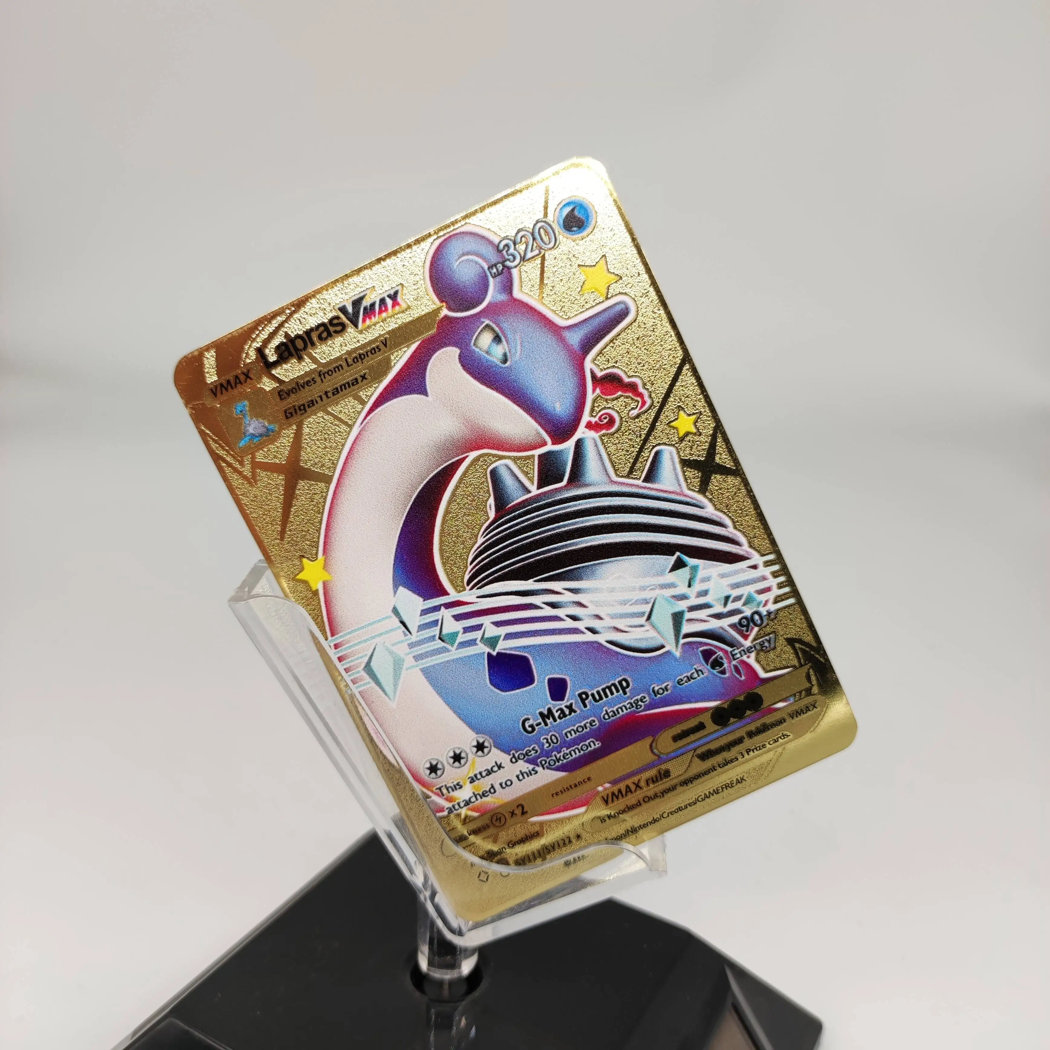 2023 Hot sale Poke mone metal cards Pocket Monster cards anime characters series poke-mon Playing Cards for kid gift