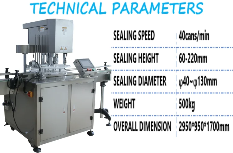 Hot Sale CE Automatic Aluminum Can Seamer Tuna Sardin Coffee Tin Can Sealing Machine Beverage Bottle Sealer