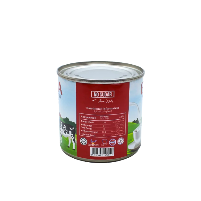 ELLA Evaporated milk with 2% protein for Coffee or Tea and Baking  best quality products from Malaysia 390g,500g,1kg.