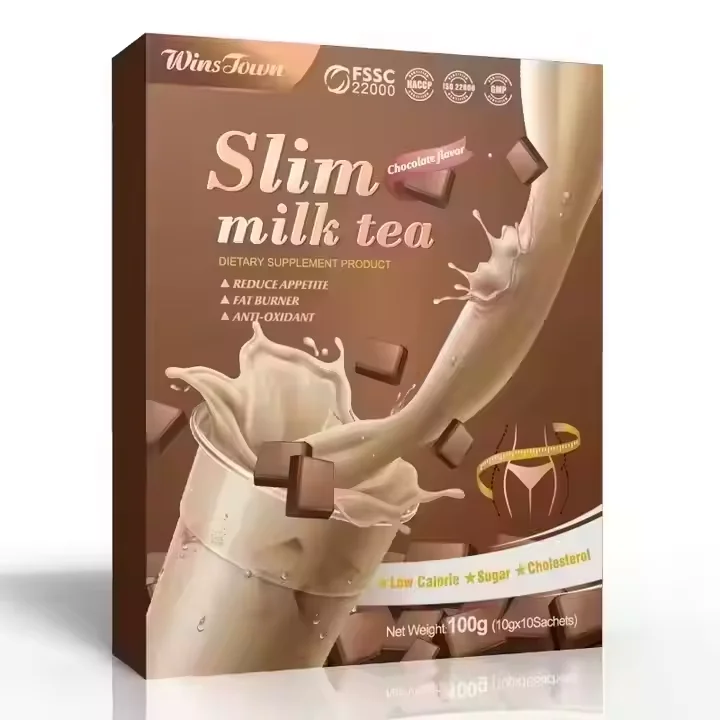 Hot selling Weight Loss OEM ODM Milk Tea Custom Factory Slim Instant Chocolate Flavor
