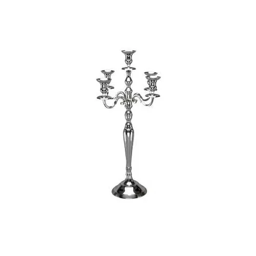 New Arrival 4 Arms Silver Finished Wedding and Christmas Use Candelabra for Decoration Metal Candle Pillar Stand & Flower Vase