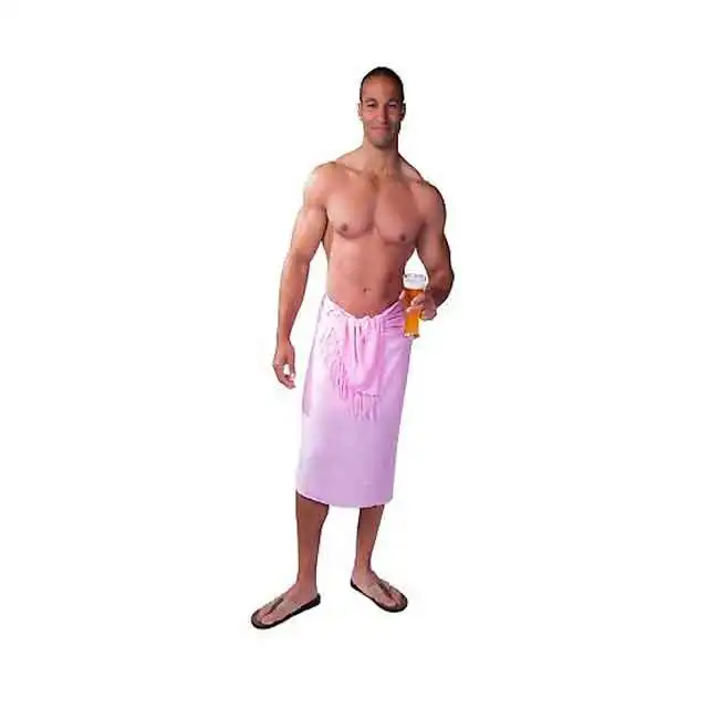 New Fashionable Pink  Tribal Solid color Sarong Bali Sarong Pareo Samoan Mens Mini Lavalava Ethnic Clothing Tupenu Tonga