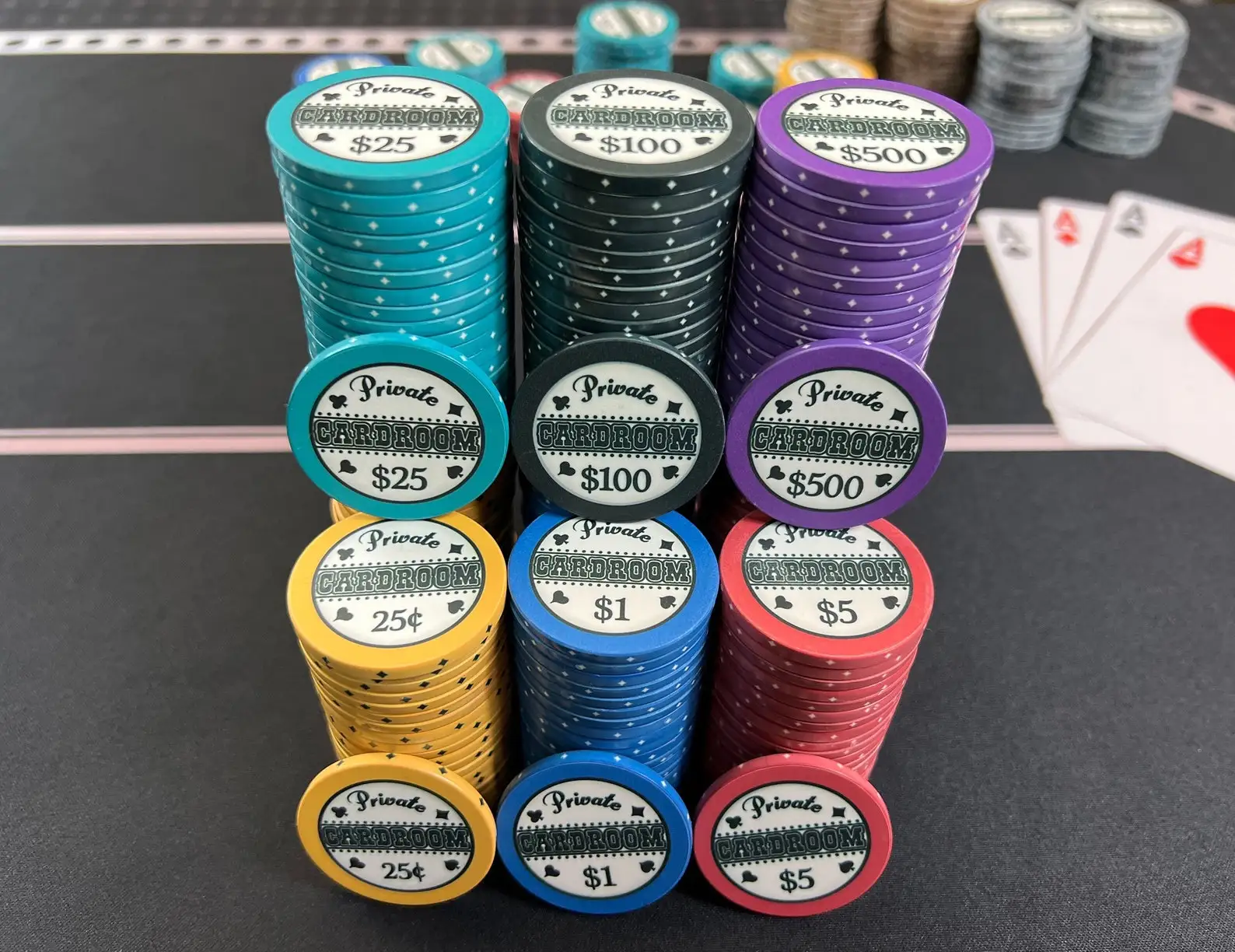 Fully customisable Professional Ceramic Material Poker Chips 10g and 40MM poker chips with customised design colour and logo