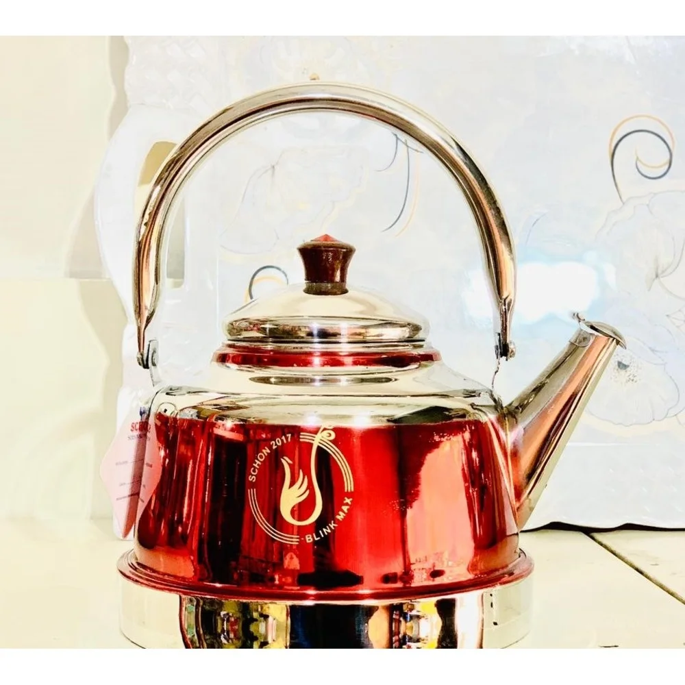 Kohinoor Vintage Stainless Steel Tea Kettle Whistling Cookware for All Kinds of Tea Services Water Boiling Kettle