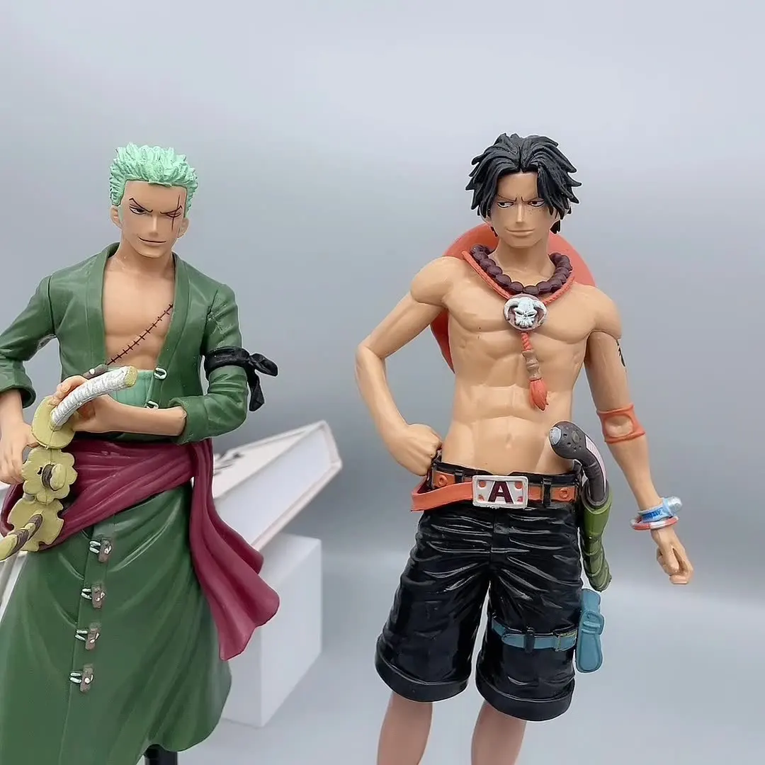 One Piece Grand Assembly Three Swords Style Roronoa Zoro Fire Fist Ace Standing Ace Figure Peripheral Model