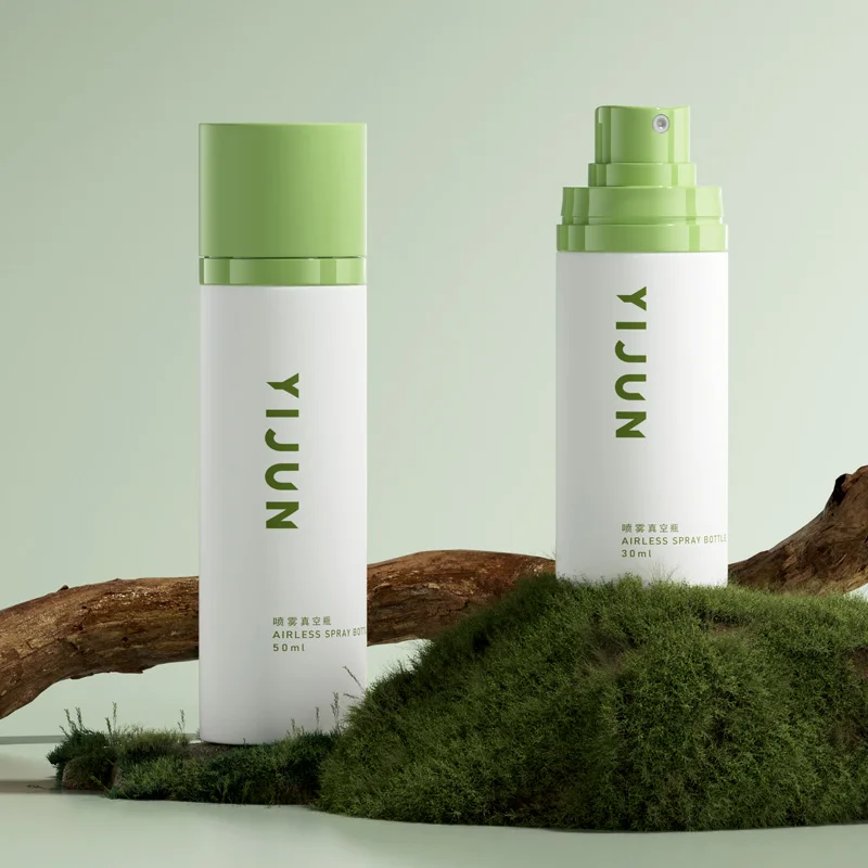 Luxury Fine Mist Spray Bottle Pump Hair Perfume Toner Spray Mist Bottle Frosted Plastic 30ML 50ML Cosmetic Packaging Cartons