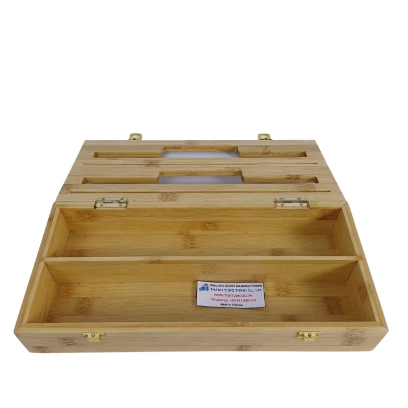 2023 High Quality Bamboo Storage Organizers with best price for cutlery and kitchen tools WhatsApp: +84 961005832