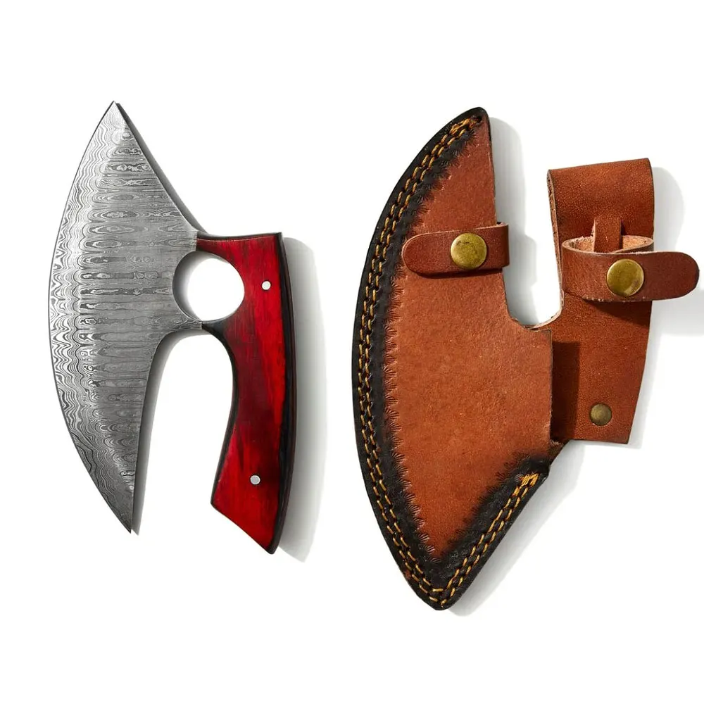 2023 new products ulu knife best for sale ulu knife / Handmade Damascus Steel Ulu Knife / high quality pizza axe