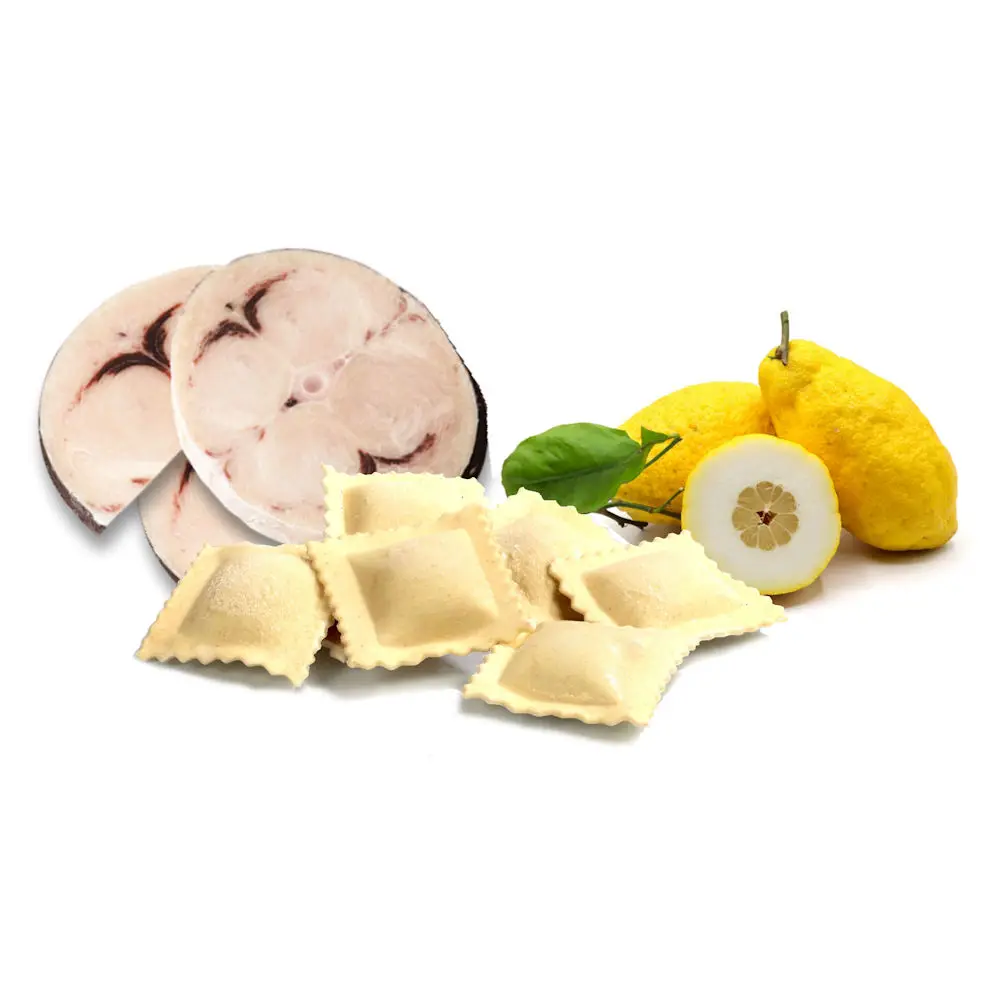 High Quality Artisanal Frozen Ravioli With Ricotta, Sword Fish and Calabrian Cedar PDO 1000 g Bag Made in Italy for Distributor