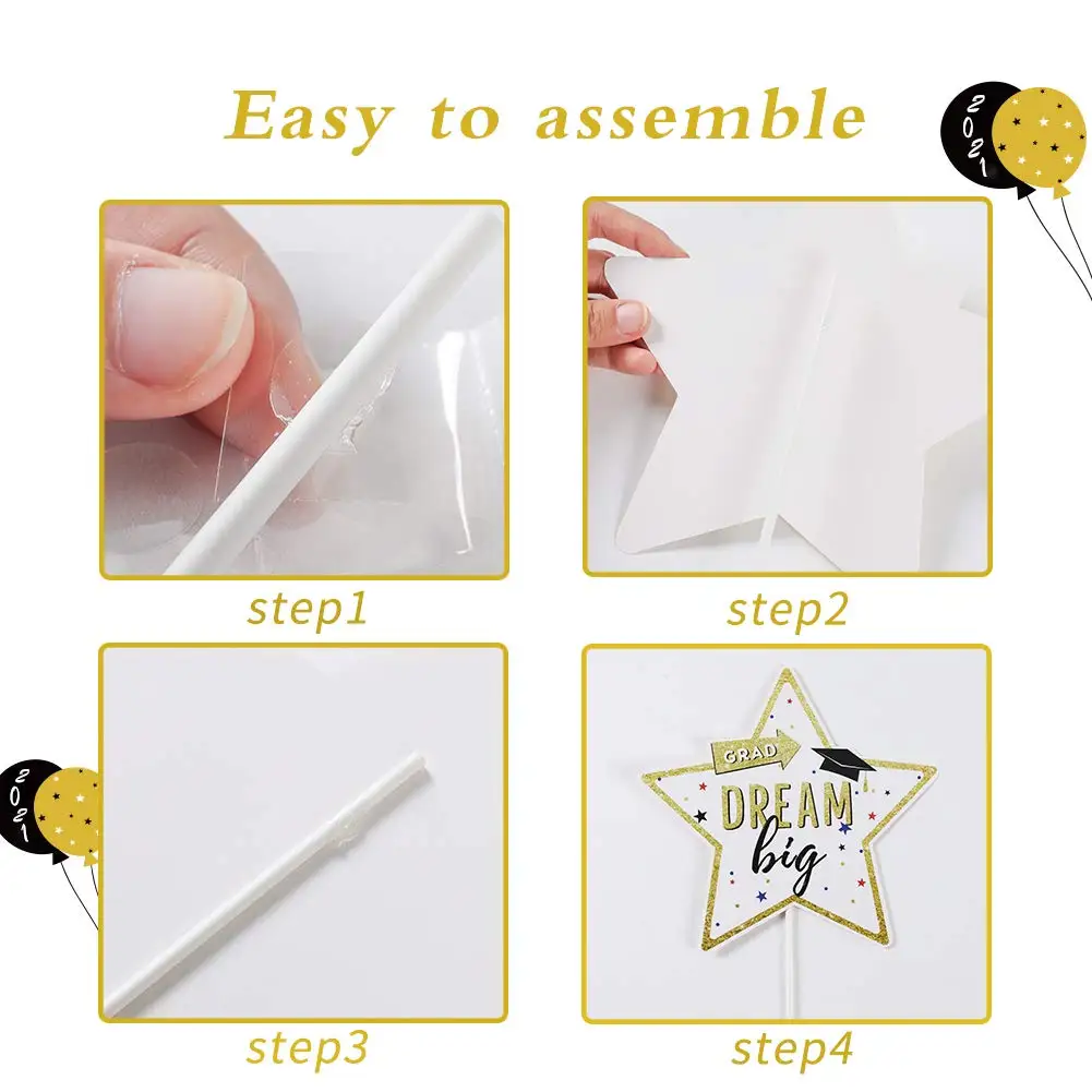 Graduation Photo Booth Props Class of 2023 Grad Decor with Sticks for School Grad Party Decor Favors Supplies
