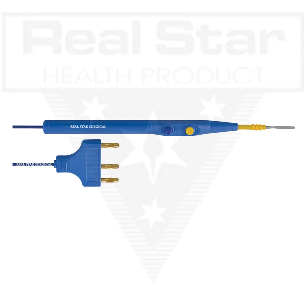 Finger Switch Pencil - Single Use  Cable Size: 5 m, With Holster & With Tip Cleaner: 150-101 HT Electrosurgical Pencils