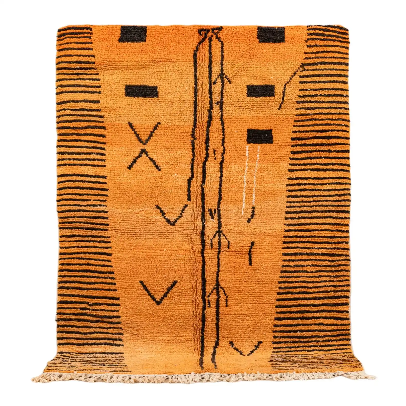 Pure Floral Yellow Colour Design Wool Rug Moroccan Hand Knotted Wool Area Rugs Moroccan Turkey Rug Carpet