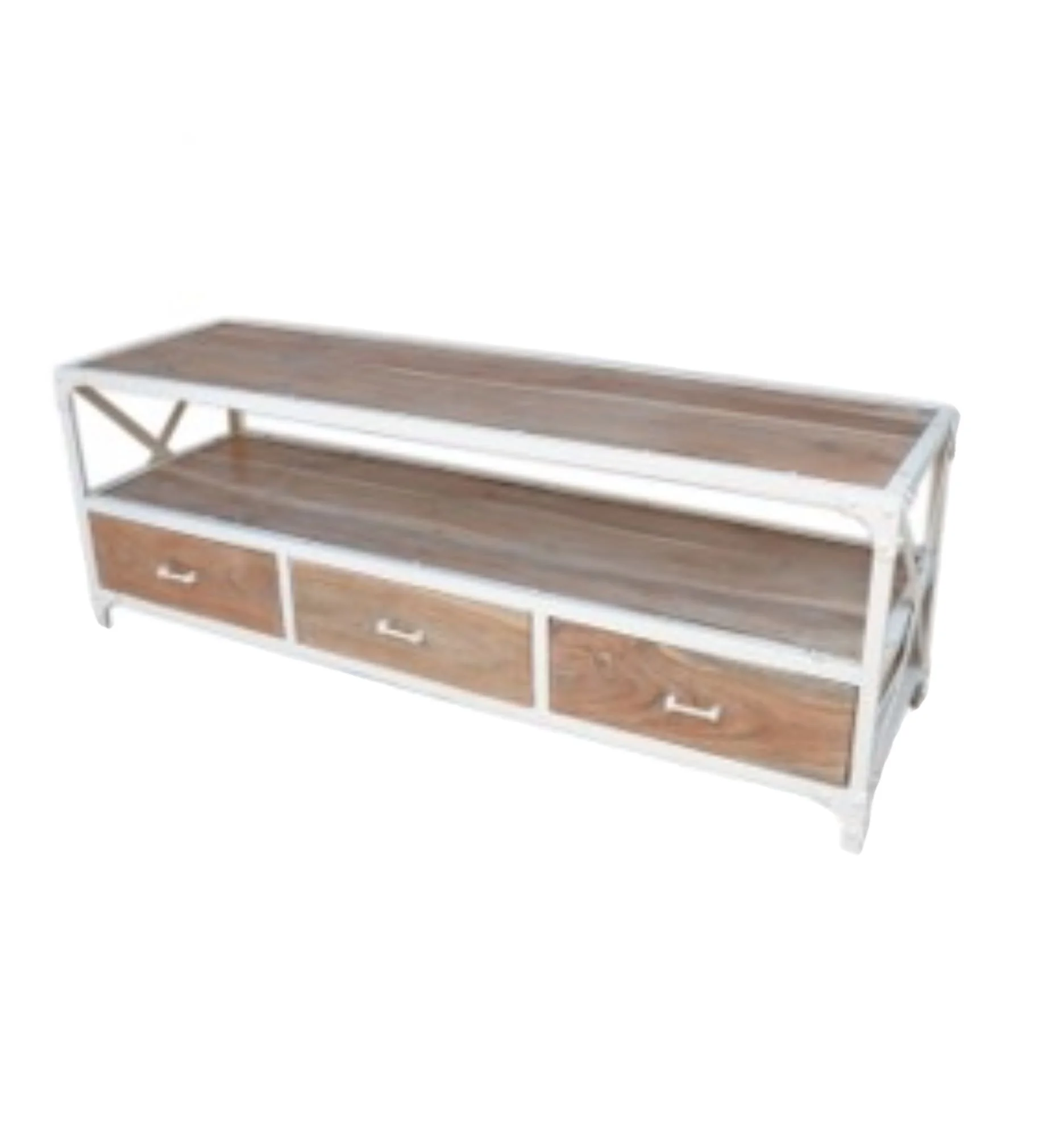 Classic Design Industrial Plasma Tv Unit Whitewash Style Living Room Luxury Designer With Drawers Bulk Products Home Furniture