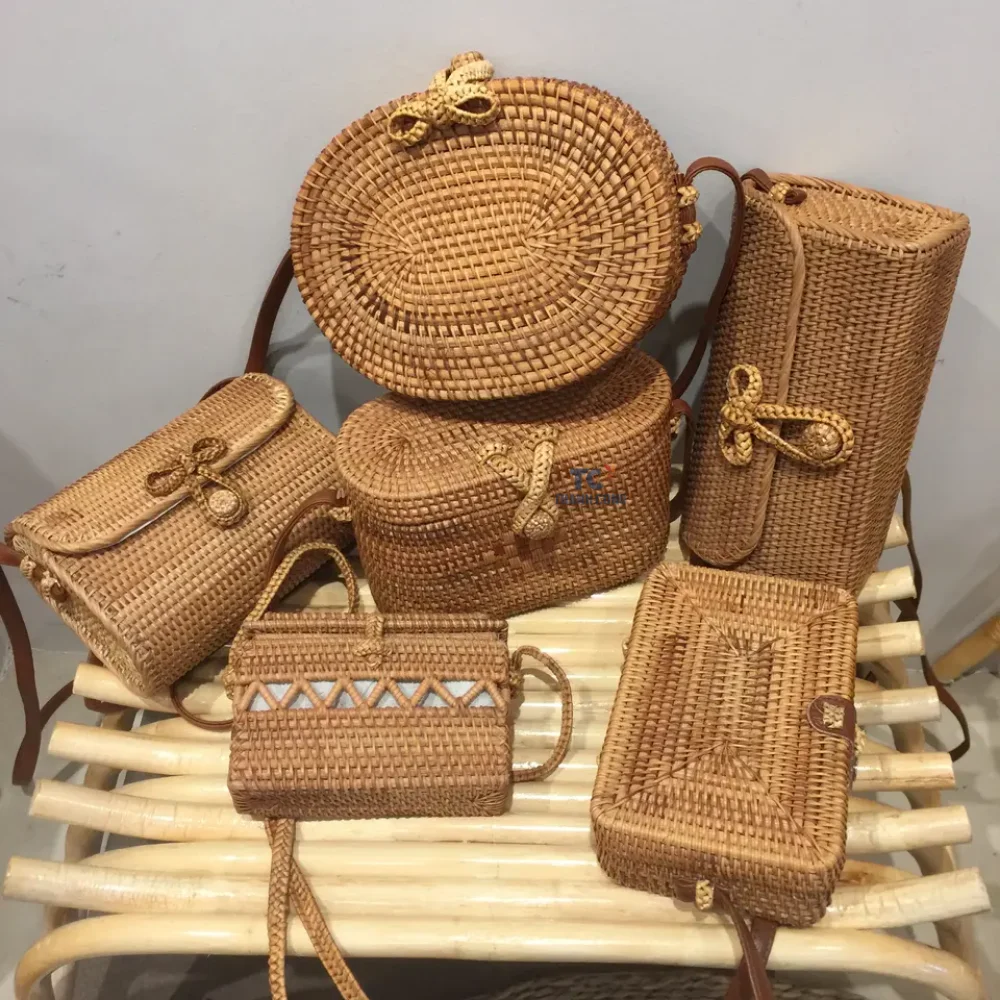 Женская плетеная Сумка из ротанга