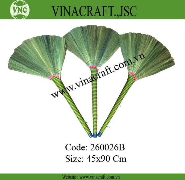 Vietnam Products Long handle grass broom Wooden Environmentally Household Cleaning Tools Hot  Sale