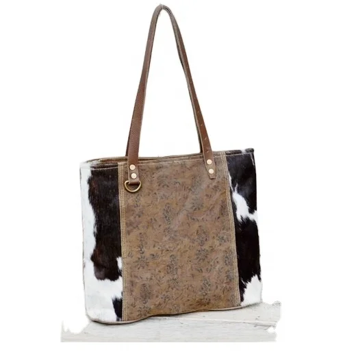 Cow Print Cowhide Leather Purse Tote Bag & Handbags