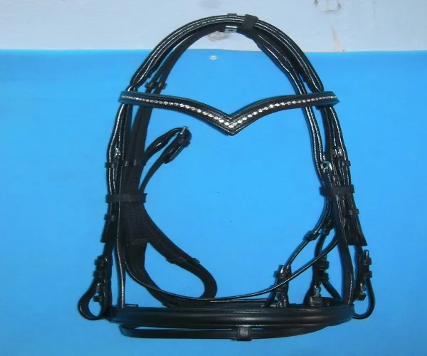 Equestrian Padded Leather Horse Snaffle Bridle with Flash Noseband Rubberized Reins Manufacturer Tack Shop Kanpur  India