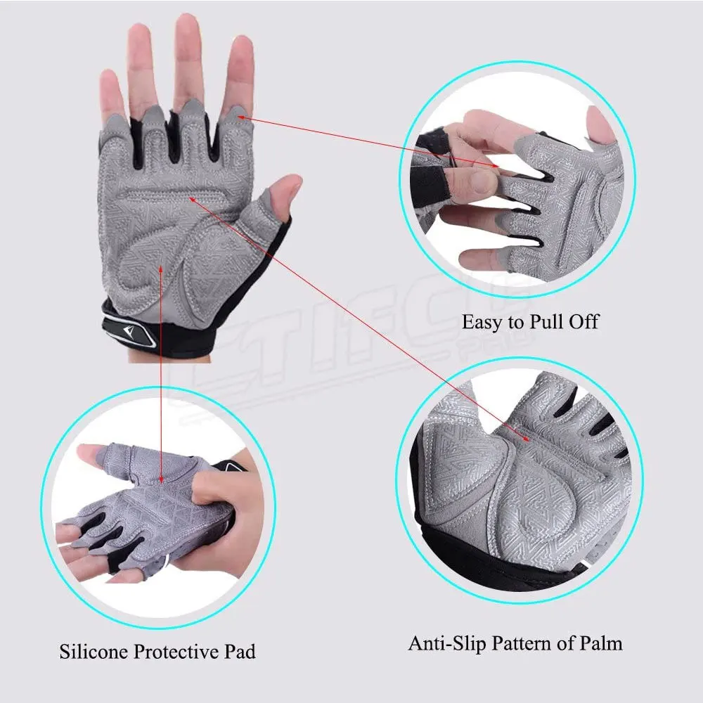 Yoga Bodybuilding Training Breathable Non-Slip Half Finger Weightlifting Gloves 2023 New Model Fitness Gloves