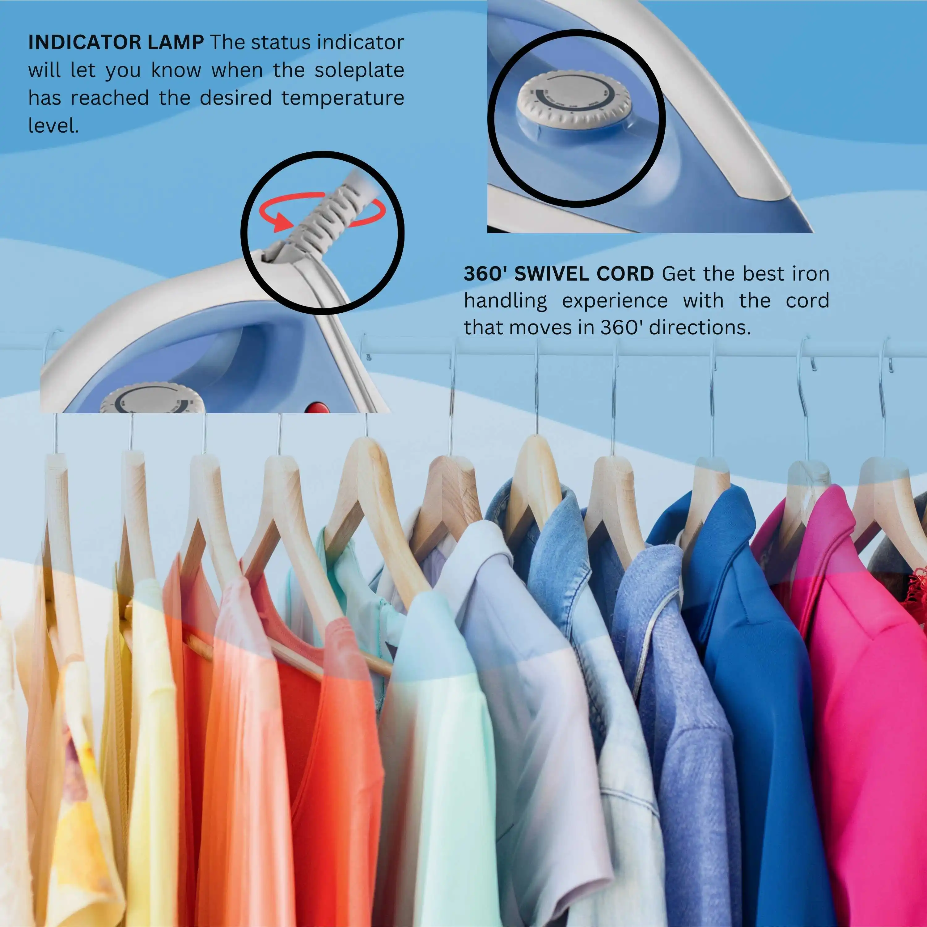 Electric Dry Iron for household hotel  (MERRY)