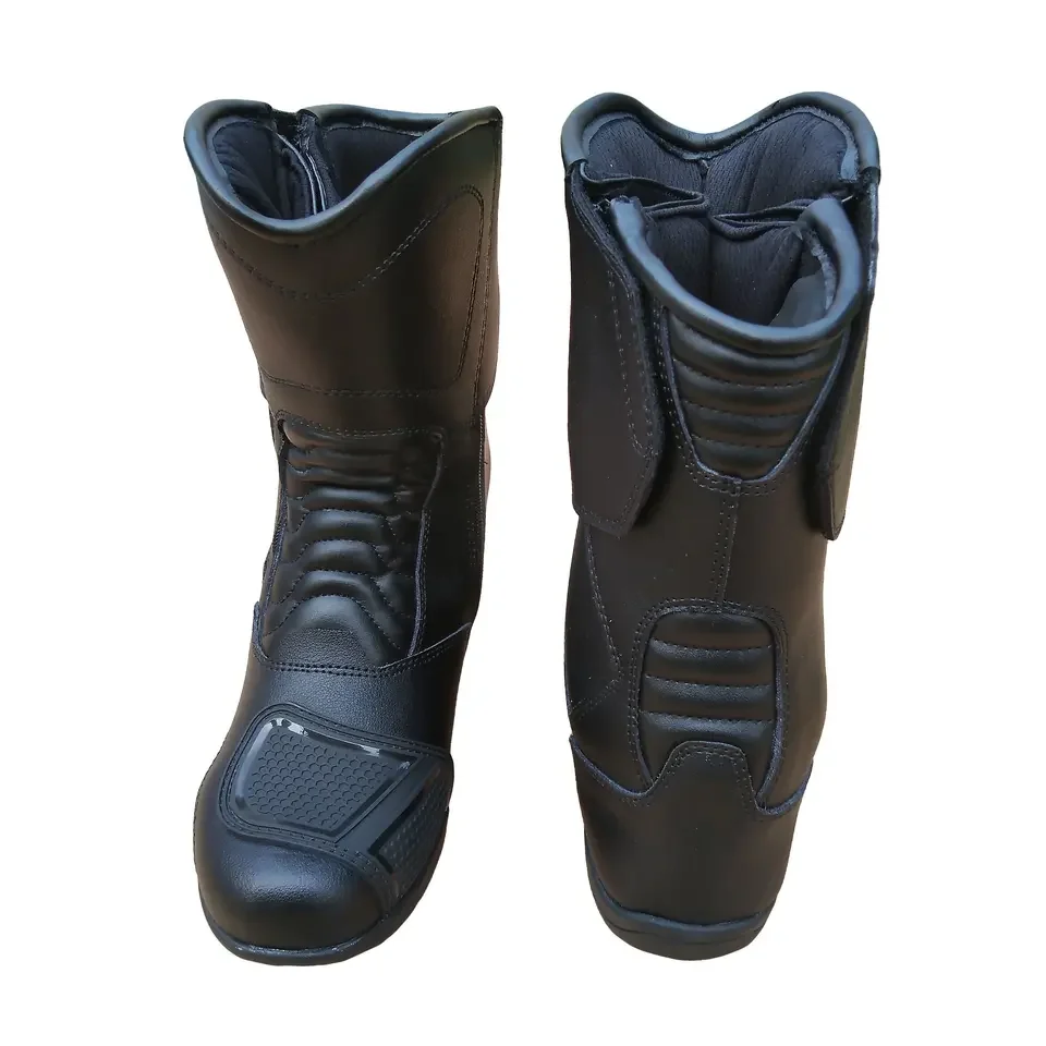 TOURER Racing Shoes Motocross Dirt Bike Riding Leather Waterproof Motorbike Shoes Motorcycle Rider Moto Shoe Adv Boots