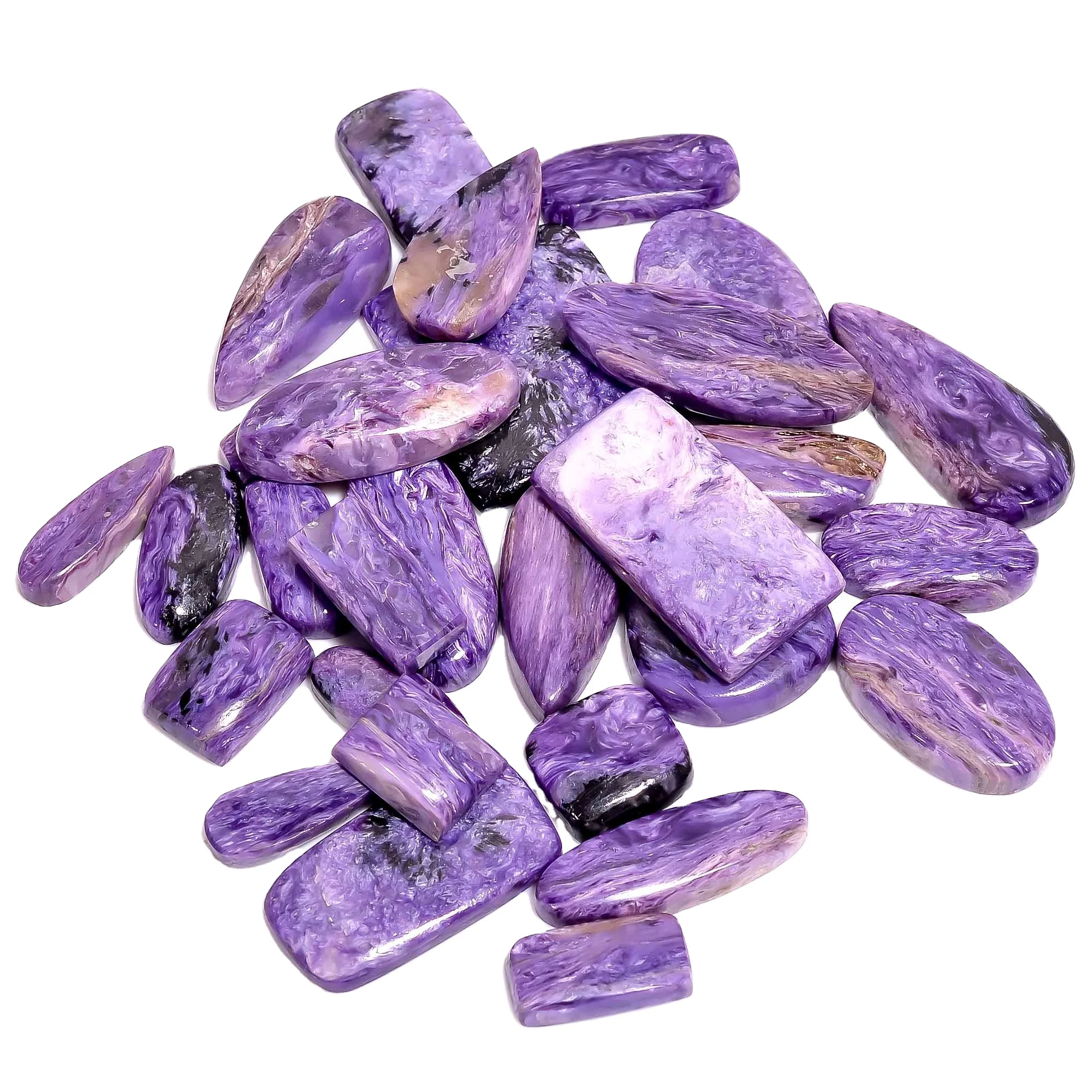 High Quality Natural Purple Charoite Cabochon Loose Crystal Gemstone for Jewelry Making Wholesale Price