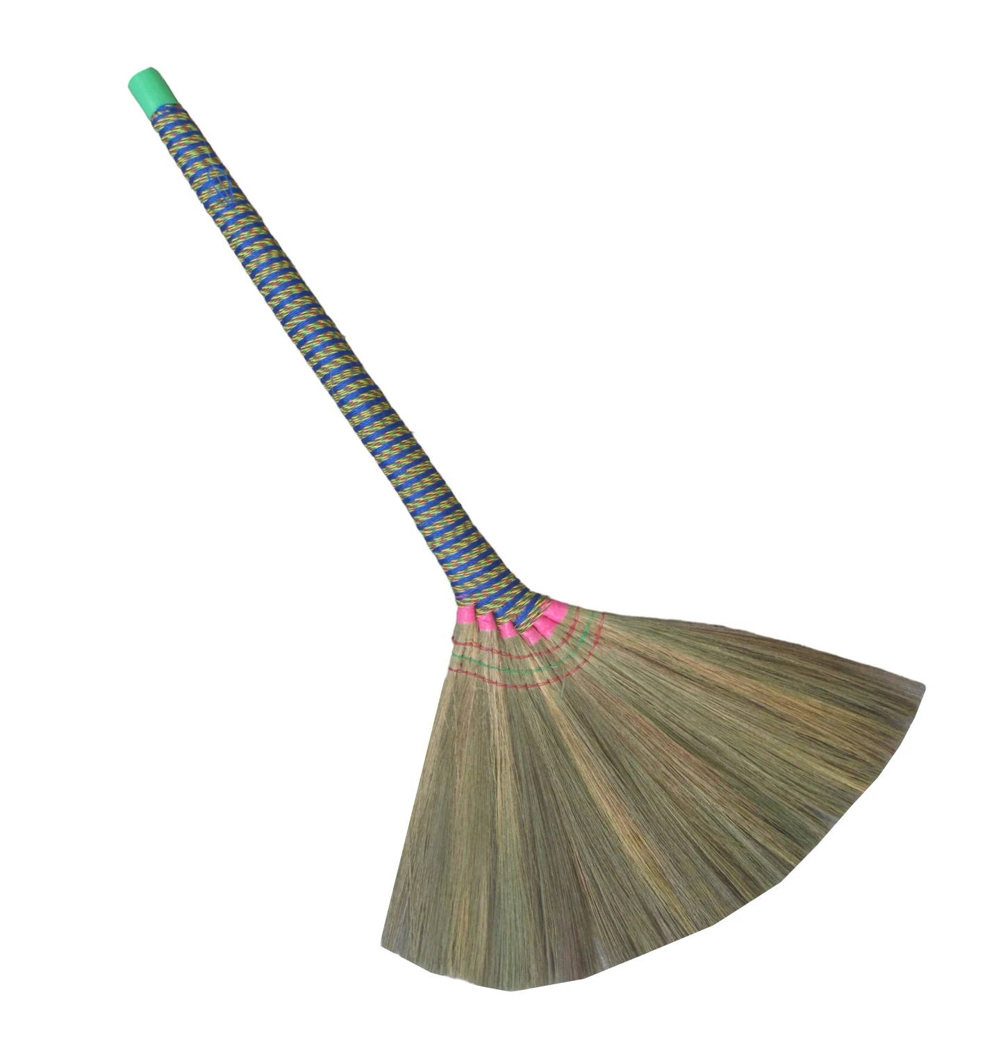 High Quality Wholesale Vietnam Grass Broom With Colorful Long Handle Whatsapp: +84945341077