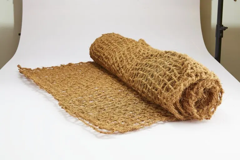 Eco-logical Coir Geo-textiles suitable for controlling erosion and improves soil health made from natural coconut coir