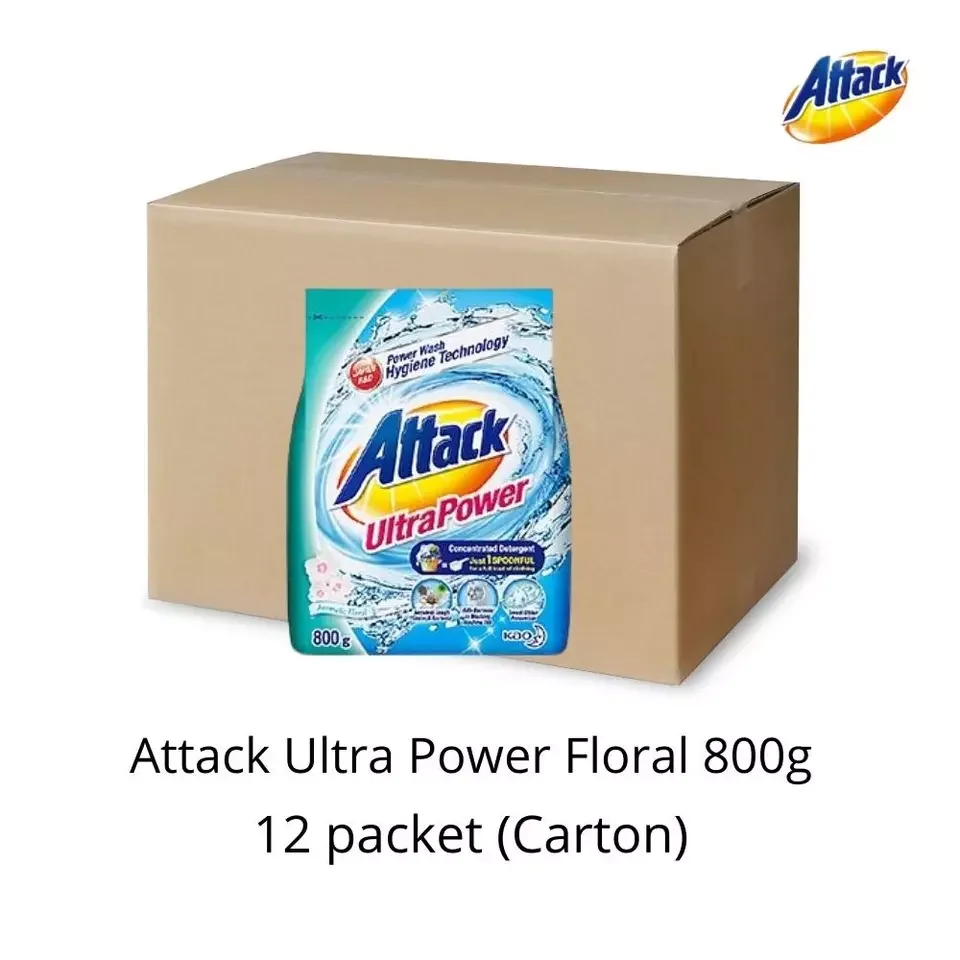 High Foam Whiten Safe Aroma Indoor Drying Washing Powder New Thailand Attack Ultra Laundry Detergent Power Floral 800g for Sale