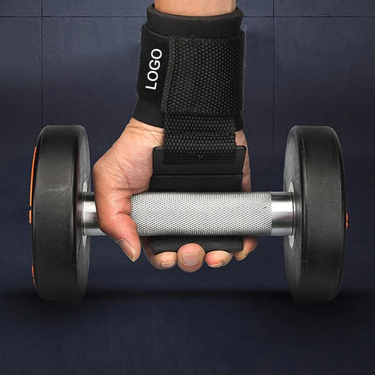 New Product Custom Logo Gym Wrist Wraps Fitness Neoprene and Nylon Finger Weight Lifting Grip Hook Hand Band