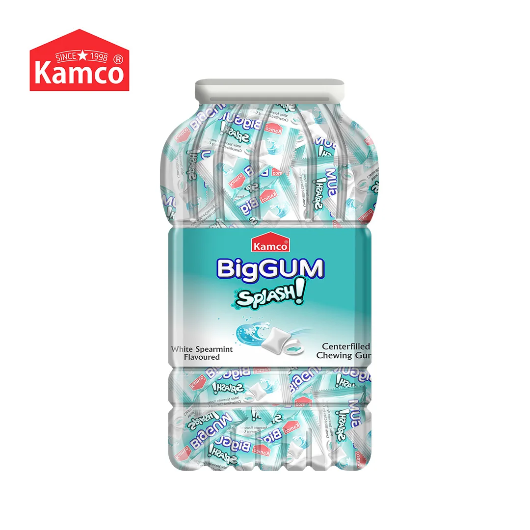 Экспорт Качество большая жевательная резинка брызги мята заполненная центр жевательная резинка