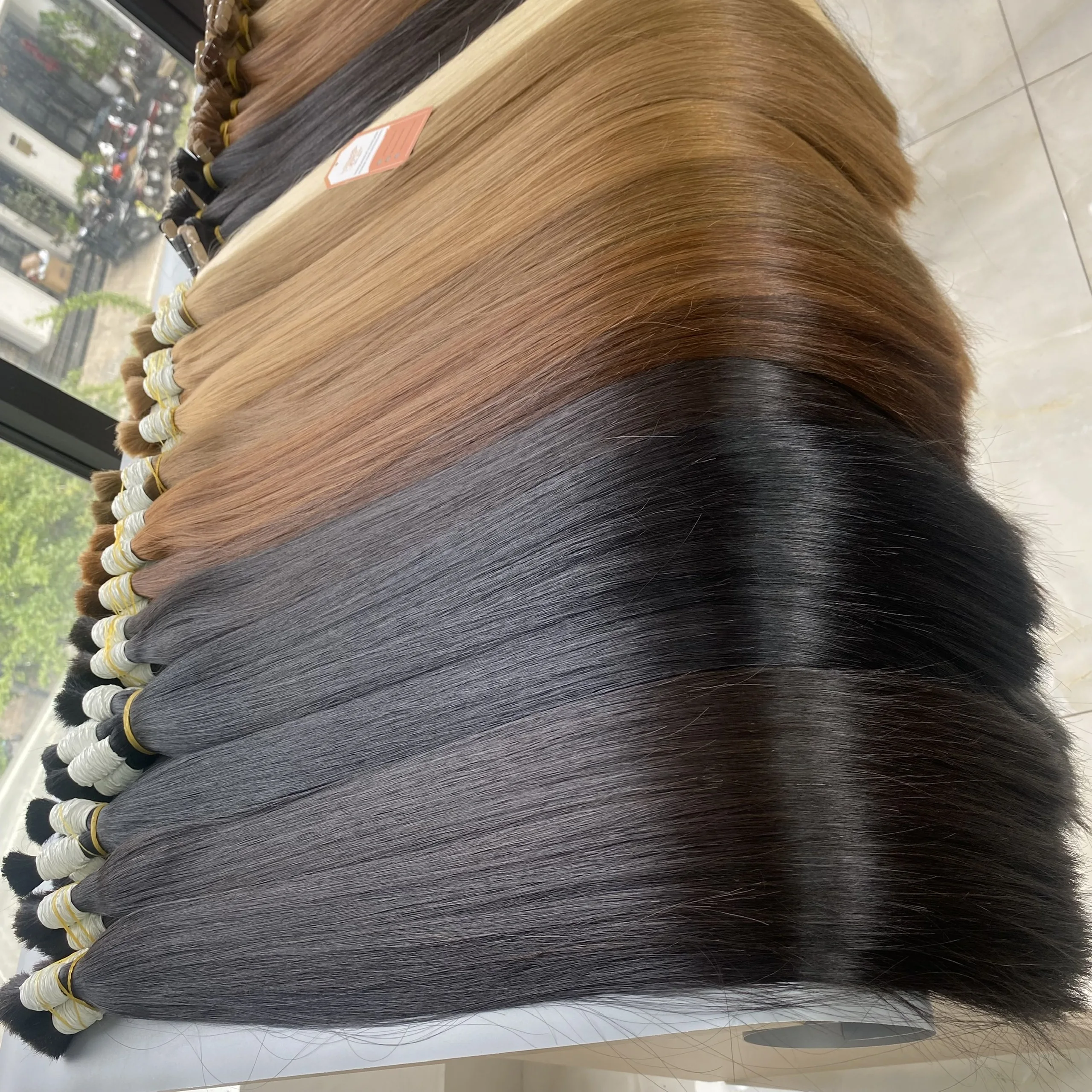 Wholesale Bulk Straight Unprocessed Vietnamese Hair Extensions Long Lasting 100% Human Hair 12A Grade