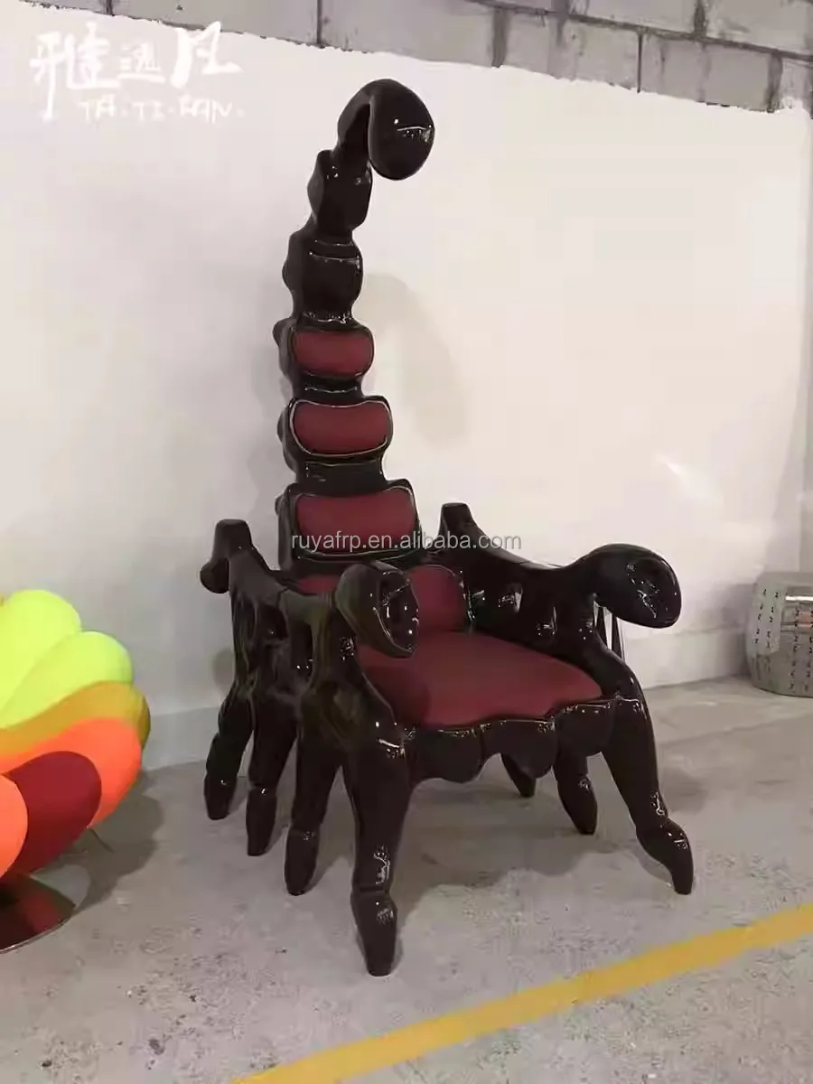 A Scorpion Armchair Carved From Fiberglass Wood Finishing Unusual Modern Leather Armchairs Bedroom Furniture Club Luxury Chair