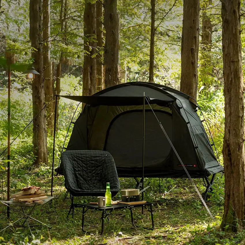 1-2 people Automatic sleep glamping Tent Tourist Waterproof Windproof Sunscreen canvas compact Camping Cot Tent Outdoor