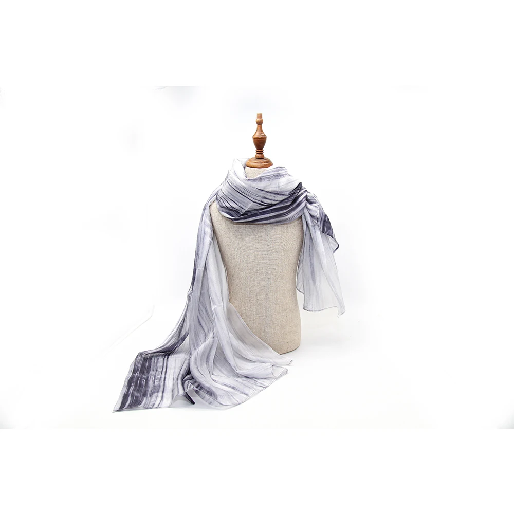 Luxury Wholesale Best Quality Plain Dyed Pattern L155 x W100 cm Autumn Color Women 100% Silk Scarf from Vietnam